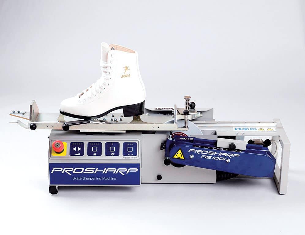 Ice skate sharpening machine